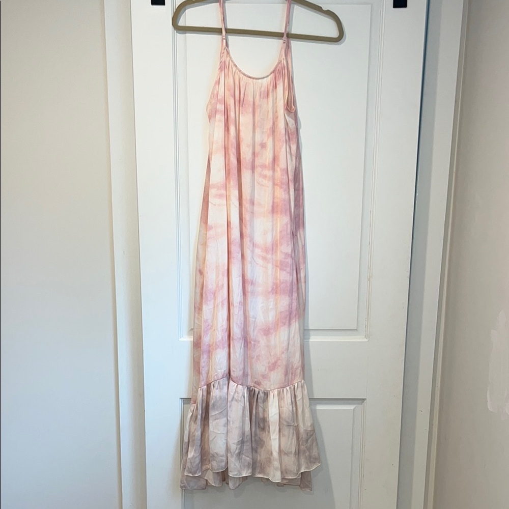 Free People Pink Tie-Dye Maxi Dress NWT